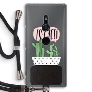 I love cacti: Sony Xperia XZ2 Transparant Hoesje met koord