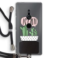 I love cacti: Sony Xperia XZ2 Transparant Hoesje met koord