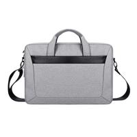 DJ06 Oxford doek waterdichte slijtvaste draagbare uitbreidbaar laptop tas voor 15 4 inch laptops met afneembare schouderband (grijs)