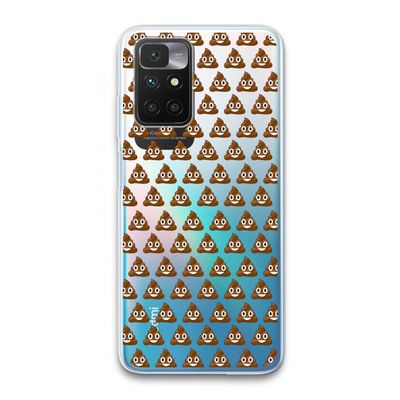 Poop emoji: Xiaomi Redmi 10 Transparant Hoesje