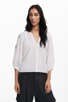 Bloemenblouse - WHITE - M