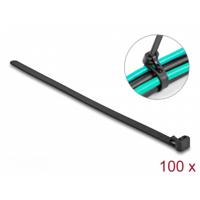 Delock 19064 Kabelbinder Zwart Hittegestabiliseerd, Herbruikbaar 100 stuk(s)