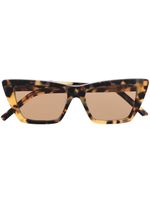 Saint Laurent Eyewear lunettes de soleil Mica à monture papillon - Marron