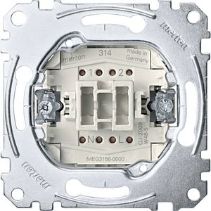 Merten MEG3156-0000 elektrische schakelaar Drukknopschakelaar 1P Metallic