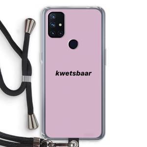 kwetsbaar: OnePlus Nord N10 5G Transparant Hoesje met koord