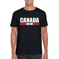Canadese supporter t-shirt zwart voor heren 2XL  -