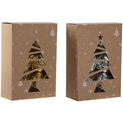 Kerstballen Home ESPRIT Gouden Zilverkleurig PVC 20 x 10 x 30 cm (2 Stuks)