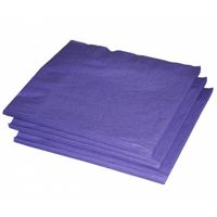 40x stuks tafel servetten papier 33 x 33 cm paars - Feestservetten - thumbnail
