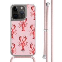 iPhone 13 Pro hoesje met rosegoud koord - Lobster