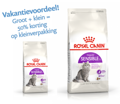 Royal Canin Sensible 33 kattenvoer 10kg + 4kg vakantiebundel