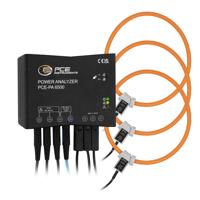 PCE Instruments Power Analyzer Netwerkanalyser 3-fasig, 1-fasig Met logger, Incl. stroomtang, Online metingen, Energiemetingen