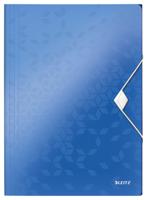 Elastomap leitz wow a4 3 klep pp blauw | 10 stuks
