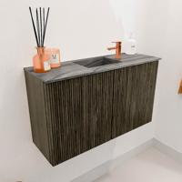 Toiletmeubel Mondiaz Joya Dlux | 70 cm | Meubelkleur Shadow | Faye wastafel Sombra Wasbak Midden | 1 kraangat