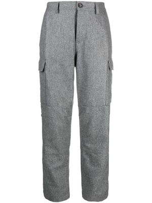Brunello Cucinelli pantalon en laine à coupe droite - Gris