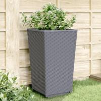 Plantenbakken 2 st 32,5x32,5x57 cm polypropeen grijs