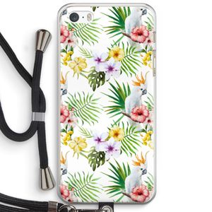 Gele kuif: iPhone 5 / 5S / SE Transparant Hoesje met koord
