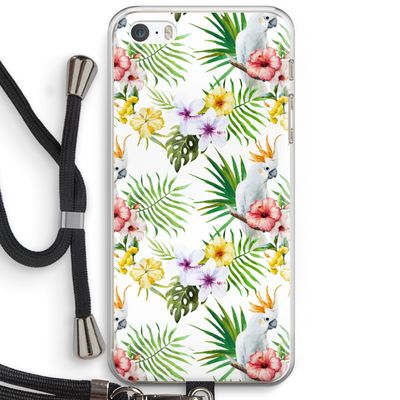 Gele kuif: iPhone 5 / 5S / SE Transparant Hoesje met koord
