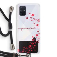 Kusjes: Samsung Galaxy A71 Transparant Hoesje met koord Kusjes: Samsung Galaxy A71 Transparant Hoesje met koord
