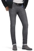 Meyer M5Super Slim Jeans grijs, Effen - thumbnail
