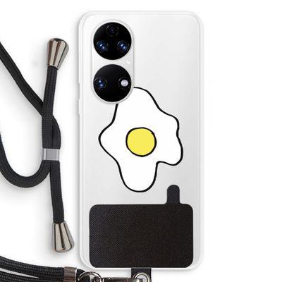 Spiegelei: Huawei P50 Transparant Hoesje met koord