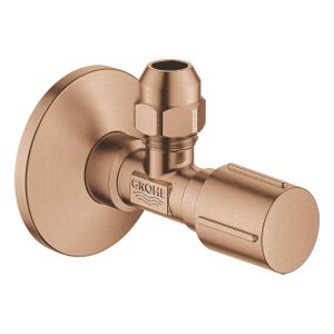 GROHE hoekstopkraan knel met teflon dichtingsring 1/2x3/8 m. metalen greep brushed warm sunset 22039DL0