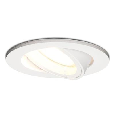 Set van 3 Dublin LED inbouwspot - 5 Watt 400 Lumen - 4000K Neutraal wit - GU10 - Dimbaar - Rond - Kantelbaar - IP20 waterdicht - Wit