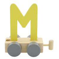 JeP kids houten treinletter M-geel