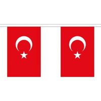 3x Polyester vlaggenlijn van Turkije 3 meter   -