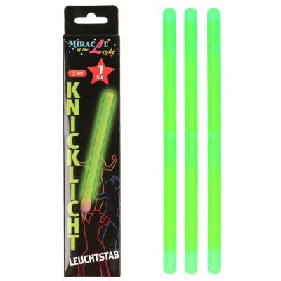 Neon glow in the dark party breaklights stick - Set van 3x stuks - groen - 20 cm