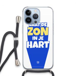 Laat de zon in je hart: iPhone 13 Pro Transparant Hoesje met koord