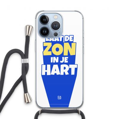 Laat de zon in je hart: iPhone 13 Pro Transparant Hoesje met koord