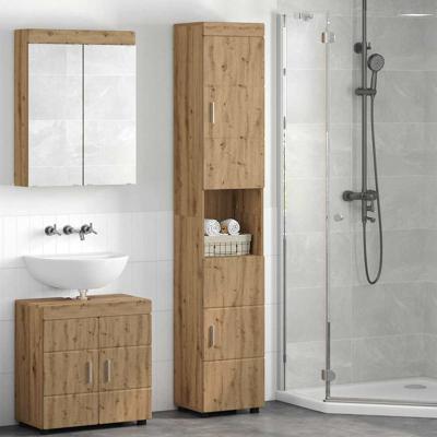 Badkamer Kast artisanaal eikenkleurig 37 x 31.5 x 203 cm