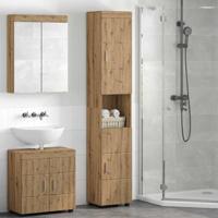 Badkamer Kast artisanaal eikenkleurig 37 x 31.5 x 203 cm