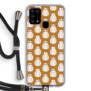 Uilen: Samsung Galaxy M31 Transparant Hoesje met koord