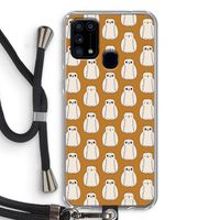 Uilen: Samsung Galaxy M31 Transparant Hoesje met koord