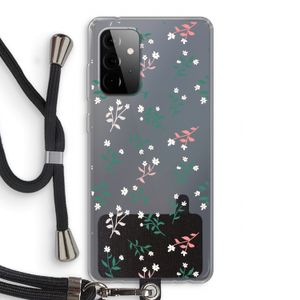 Small white flowers: Samsung Galaxy A72 5G Transparant Hoesje met koord