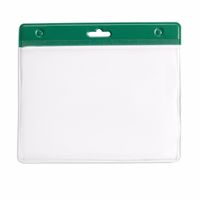 Multipack van 10x Badgehouder groen 11,5 x 9,5 cm