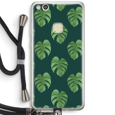 Monstera leaves: Huawei Ascend P10 Lite Transparant Hoesje met koord