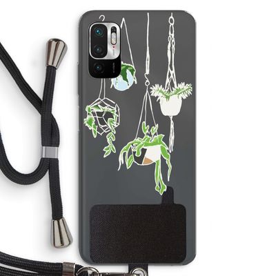 Hang In There: Xiaomi Redmi Note 10 5G Transparant Hoesje met koord