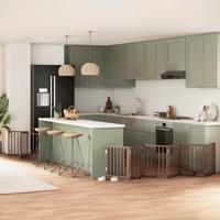 VidaXL Hondenhek inklapbaar 9 panelen 450 cm populierenhout bruin