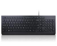 Lenovo Essential Wired Toetsenbord USB AZERTY, Frans Zwart Spatwaterdicht, Geluidsarme toetsen