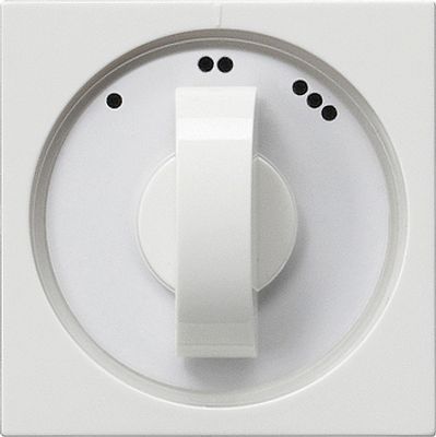 Gira ventilatorschakelaar 1-2-3 met draaiknop zuiverwit mat
