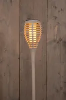 Anna's collection fakkel solar met vlameffect 12led 61x10cm zand