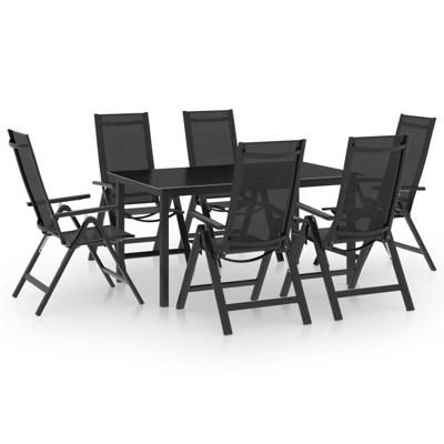 7-delige Tuinset aluminium antracietkleurig
