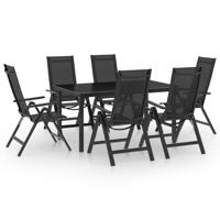 7-delige Tuinset aluminium antracietkleurig