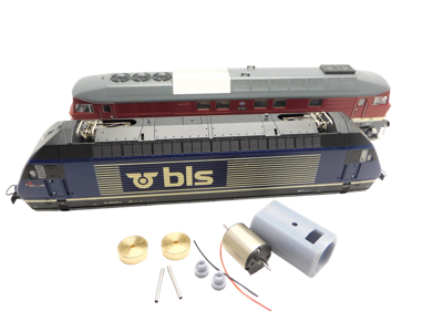 micromotor HR018C motor ombouwset voor Roco BR 101, Ludmilla, BR 130, BR 132, BR 142, u.a.