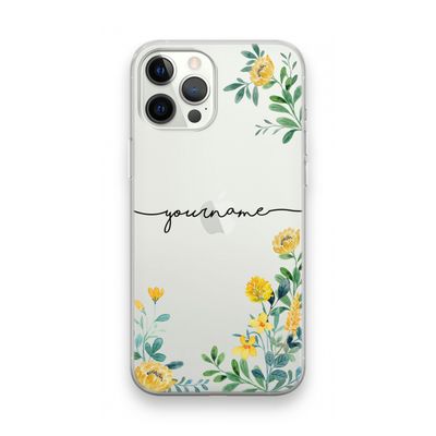 Gele bloemen: iPhone 12 Pro Max Transparant Hoesje