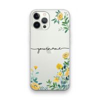 Gele bloemen: iPhone 12 Pro Max Transparant Hoesje