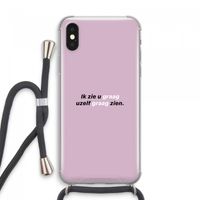 uzelf graag zien: iPhone XS Max Transparant Hoesje met koord