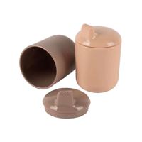 Dantoy anti-knoei drinkbekers beige/mokka, 2dlg.